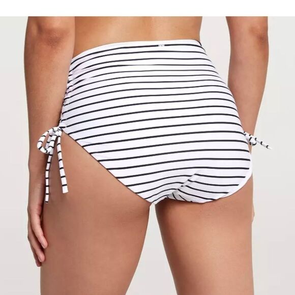1162 NWT CALIA Women's High Waisted Ruched Side Tie Swim Bottoms - Picture 2 of 6